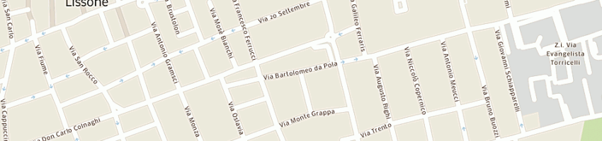 Mappa della impresa grafica meani a LISSONE