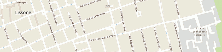 Mappa della impresa tecnoproject snc di maurilio fossati e paolo caspani a LISSONE