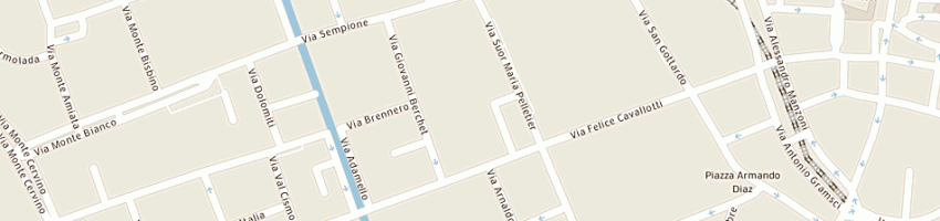 Mappa della impresa istiteccommerciale e per geometri 'mose' bianchi' a MONZA