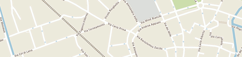 Mappa della impresa pizzascooter di traccitto felice a MONZA