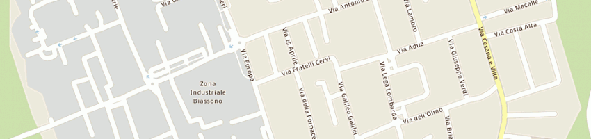 Mappa della impresa famosa sas di pastore antonio e c a BIASSONO
