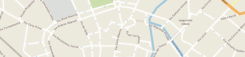 Mappa della impresa trattoria dell'uva snc di villa paolo e c a MONZA