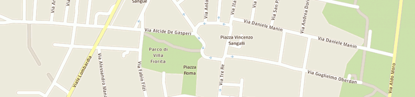 Mappa della impresa pedone angela alimentari a BRUGHERIO