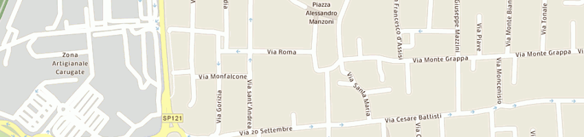 Mappa della impresa frescanatura di iabichino grazia tiziana e c snc a CARUGATE