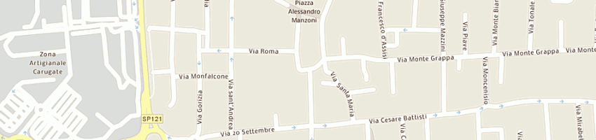 Mappa della impresa cardi ugo a MIRABELLO