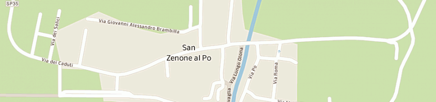 Mappa della impresa al country bar di prinelli egidio e c sas a SAN ZENONE AL PO
