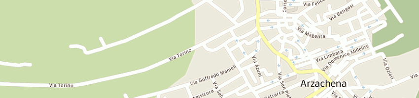 Mappa della impresa utzeri pietro a ARZACHENA