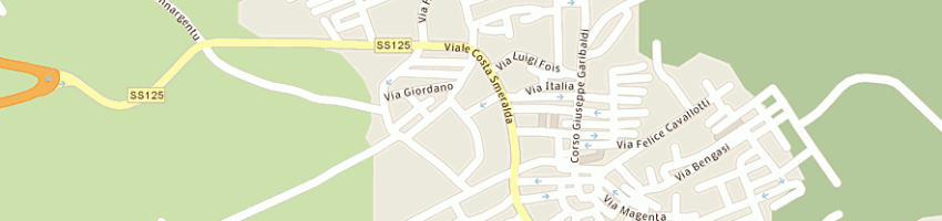 Mappa della impresa comune di arzachena a ARZACHENA