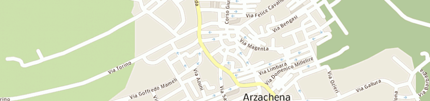 Mappa della impresa pintus margherita a ARZACHENA