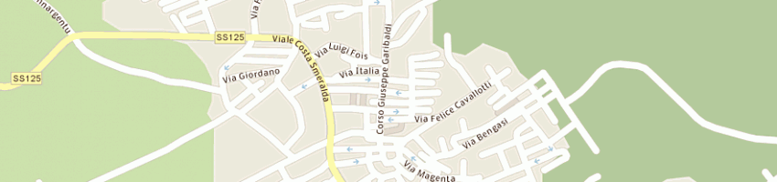 Mappa della impresa spano gabriele a ARZACHENA