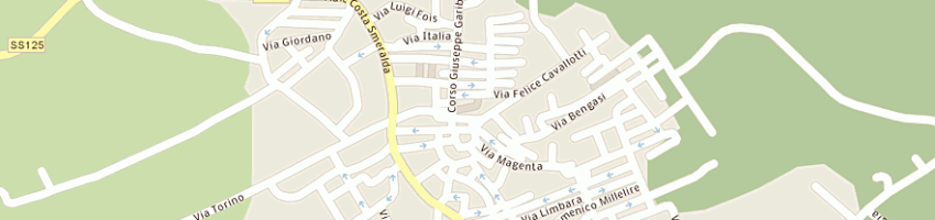 Mappa della impresa alfabar snc di azara tonello e c a ARZACHENA