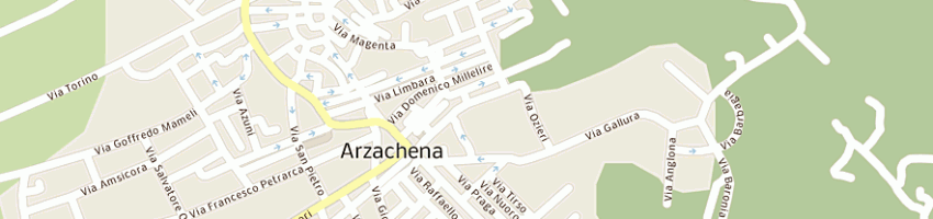 Mappa della impresa termoidraulica-climatizzazione di favetta giuliano a ARZACHENA
