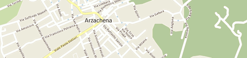 Mappa della impresa pasella andreana a ARZACHENA