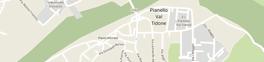 Mappa della impresa poste italiane a PIANELLO VAL TIDONE