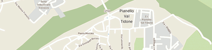 Mappa della impresa bar centrale a PIANELLO VAL TIDONE