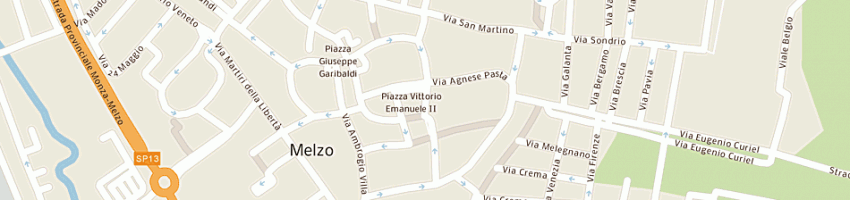 Mappa della impresa bandera vittoria a MELZO