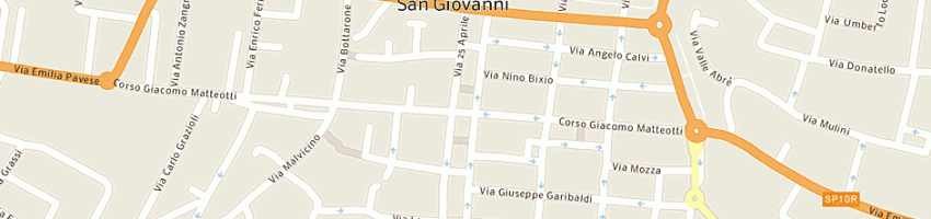 Mappa della impresa bar la sosta a CASTEL SAN GIOVANNI