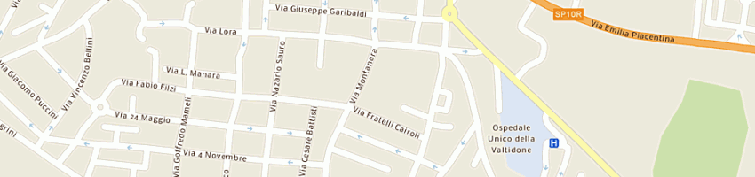 Mappa della impresa pini alberto a CASTEL SAN GIOVANNI