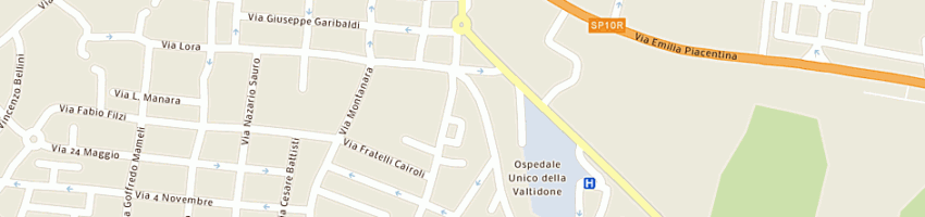 Mappa della impresa azienda unita' sanitaria locale di piacenza a CASTEL SAN GIOVANNI