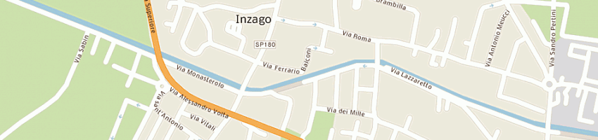 Mappa della impresa cabet di bettinelli a INZAGO