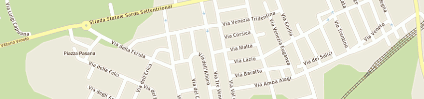 Mappa della impresa spano piero a OLBIA