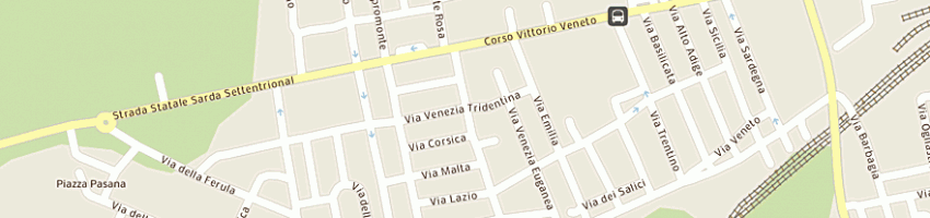 Mappa della impresa deiana anna maria e c snc a OLBIA