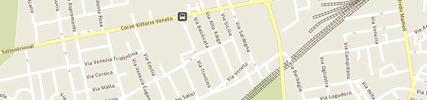 Mappa della impresa pizzeria la ruota a OLBIA