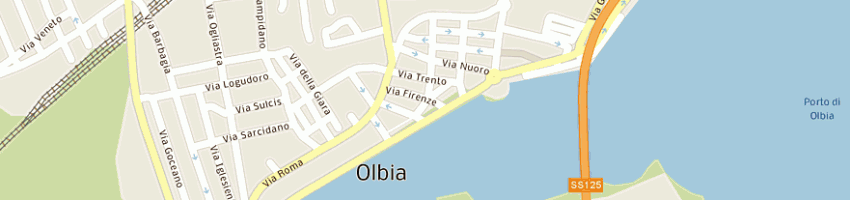 Mappa della impresa agenzia adiap di bazzu narciso e c sas a OLBIA