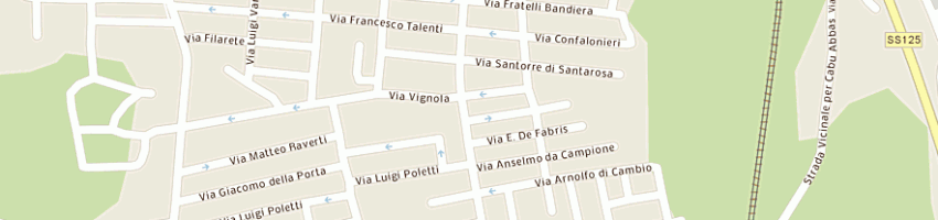 Mappa della impresa nello gomme sas di manca tonino giuseppe e c a OLBIA