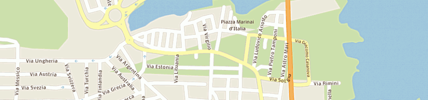Mappa della impresa pizzeria il nuraghe di gianni marcis a OLBIA