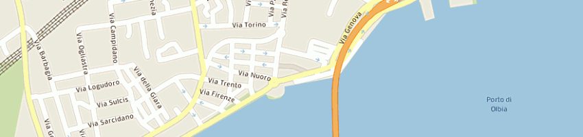 Mappa della impresa la piazza di cesarini tiziana e c sas a OLBIA