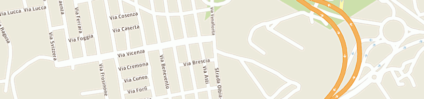 Mappa della impresa cirsa italia srl a OLBIA