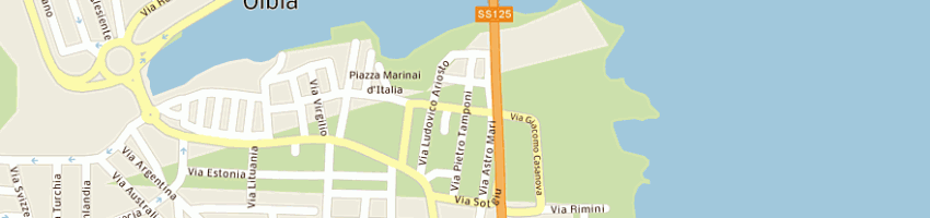 Mappa della impresa elettrodeca snc a OLBIA