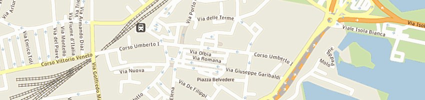 Mappa della impresa albergo hotel centrale a OLBIA