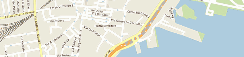 Mappa della impresa europcar italia spa a OLBIA