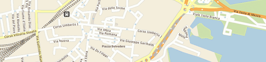 Mappa della impresa gioielleria rosas srl a OLBIA