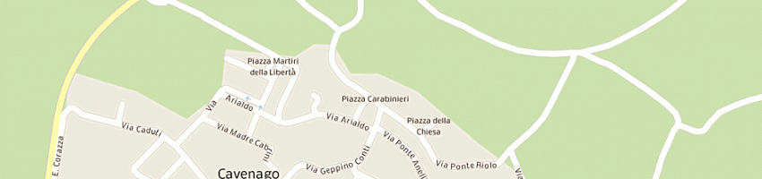 Mappa della impresa remo autoriparazioni di regali pierluigi e c snc a CAVENAGO D ADDA