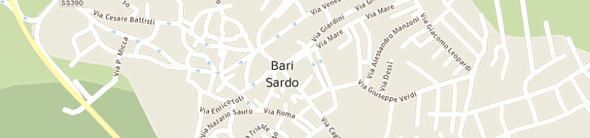 Mappa della impresa hotel la torre srl a BARI SARDO