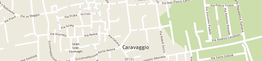 Mappa della impresa prevedini giuseppe a CARAVAGGIO