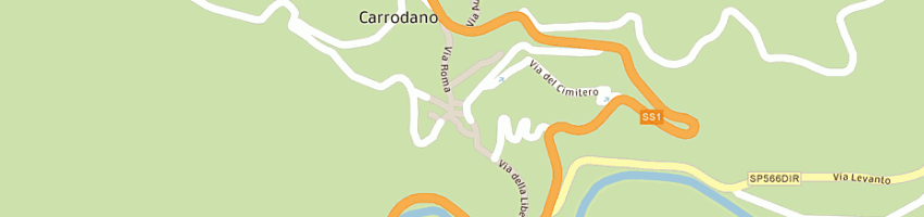 Mappa della impresa corpo forestale dello stato a CARRODANO