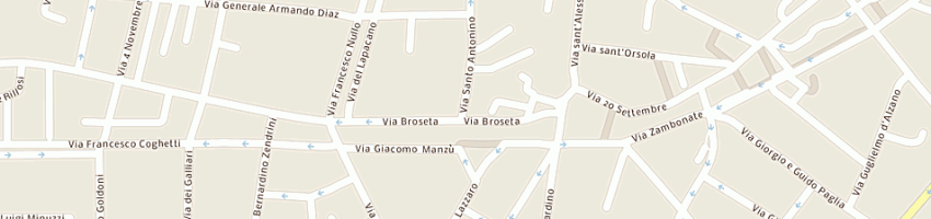 Mappa della impresa creole cosmesi preventiva di g zampariolo e c (sas) a BERGAMO