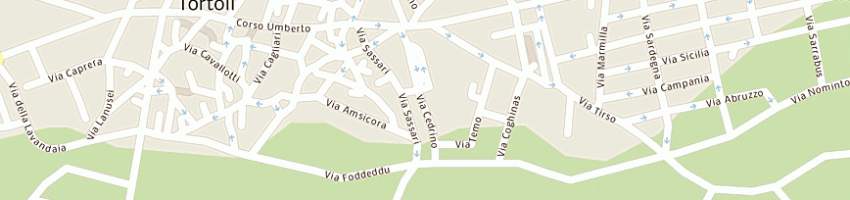 Mappa della impresa poste italiane a TORTOLI 