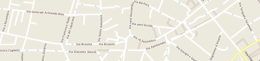 Mappa della impresa sbriglione maria giuseppina a BERGAMO
