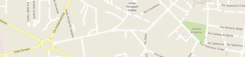 Mappa della impresa centro carni (snc) a CREMA