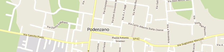 Mappa della impresa lavanderia rosa pineta a PODENZANO