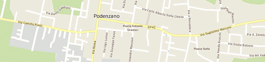 Mappa della impresa gelateria caffe' garden a PODENZANO