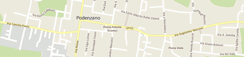 Mappa della impresa azienda unita' sanitaria locale di piacenza a PODENZANO