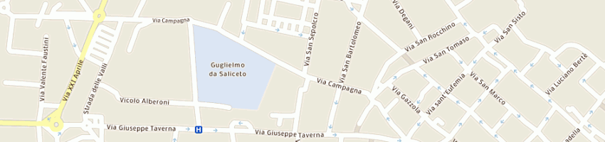 Mappa della impresa bar caffe' valery a PIACENZA