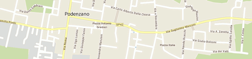 Mappa della impresa comune di vigolzone corpo polizia municipale a PODENZANO