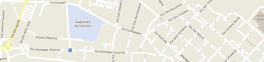 Mappa della impresa studio ettore ughetta massofisioterapico a PIACENZA
